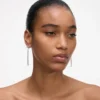 Crystal Bow Droplet Earrings
