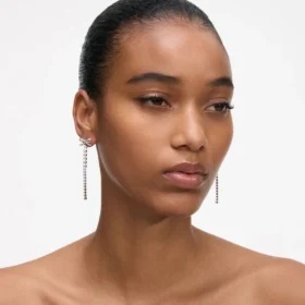 Crystal Bow Droplet Earrings
