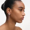 Crystal Bow Droplet Earrings
