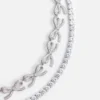 Crystal Bows Diamante Necklace