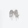 Crystal Embellished Bow Brooch