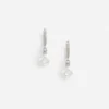 Crystal Flower Dangle Hoop Earring Crystal Flower Dangle Hoop Earring