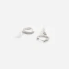 Crystal Flower Dangle Hoop Earring Crystal Flower Dangle Hoop Earring