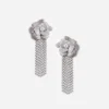 Crystal Flower Droplet Earrings Crystal Flower Droplet Earrings