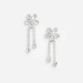 Crystal Flower Droplet Earrings Crystal Flower Droplet Earrings