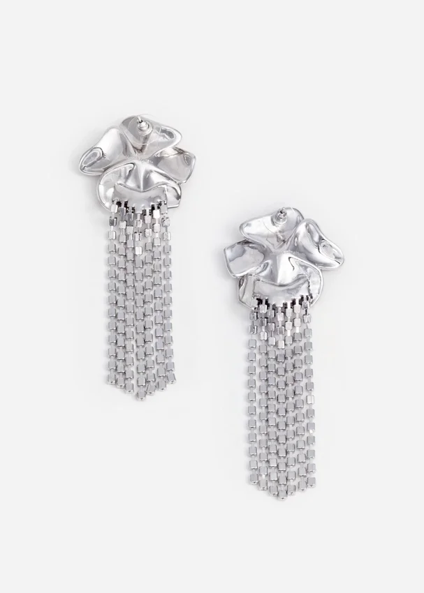 Crystal Flower Droplet Earrings Crystal Flower Droplet Earrings
