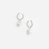 Crystal Heart Dangle Hoop Earring Crystal Heart Dangle Hoop Earring