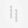 Crystal Heart Tiered Earrings