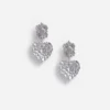 Crystal Heart Tiered Earrings