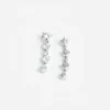 Crystal Heart Tiered Earrings