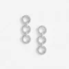 Crystal Link Three Tiered Earrings