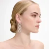 Crystal Link Three Tiered Earrings