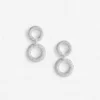 Crystal Link Two Tiered Earrings