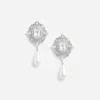 Crystal Pearl Droplet Earrings