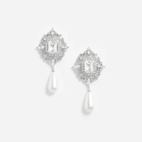 Crystal Pearl Droplet Earrings