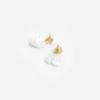 Crystal Pearl Petal Earrings