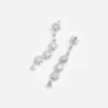 Crystal Pearl Tiered Drop Earrings