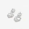 Crystal Pearl Tiered Heart Earrings