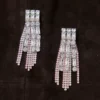 Crystal Pink Droplet Earrings