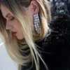 Crystal Pink Droplet Earrings