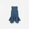 Denim Bow Printed Dress
