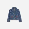 Denim Cherry Bow Printed Jacket Denim Cherry Bow Printed Jacket