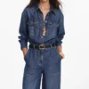 Denim Relaxed Fit Jumpsuit