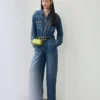 Denim Relaxed Fit Jumpsuit