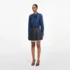 Denim Tie Neck Shirt