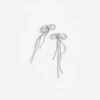 Double Crystal Bow Earrings