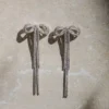 Double Crystal Bow Earrings