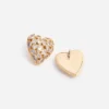 Embellished Heart Earrings