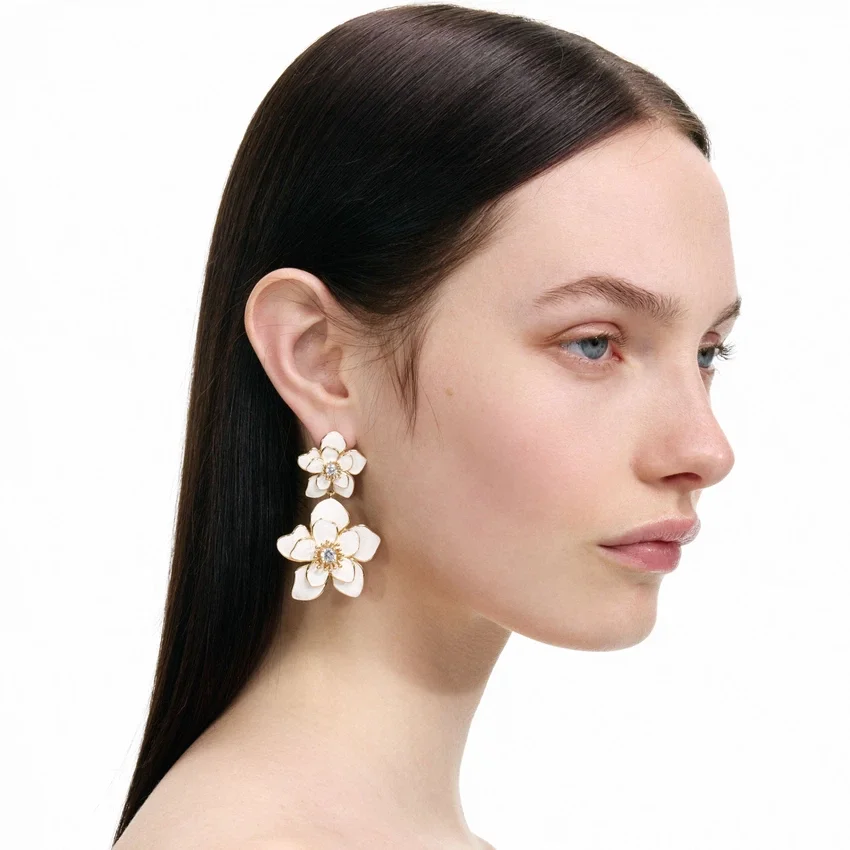 Enamel Flower Tiered Earrings Enamel Flower Tiered Earrings
