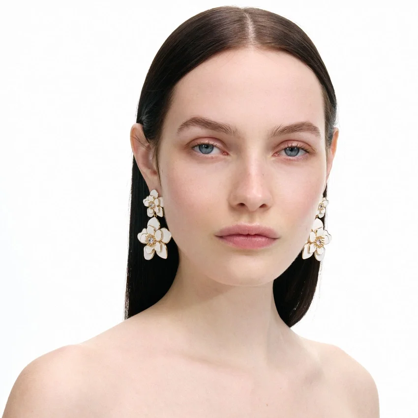Enamel Flower Tiered Earrings Enamel Flower Tiered Earrings