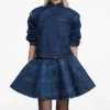 Flared Denim Mini Skirt