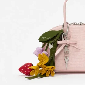 Flower Strawberry Bag Charm