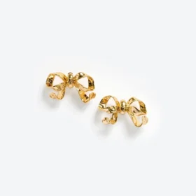 Gold Bow Earrings