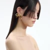Gold Bow Earrings