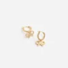 Gold Bow Hoop Earrings