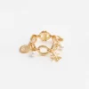 Gold Coral Charm Bracelet