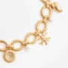 Gold Coral Charm Bracelet