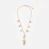 Gold Coral Charm Necklace