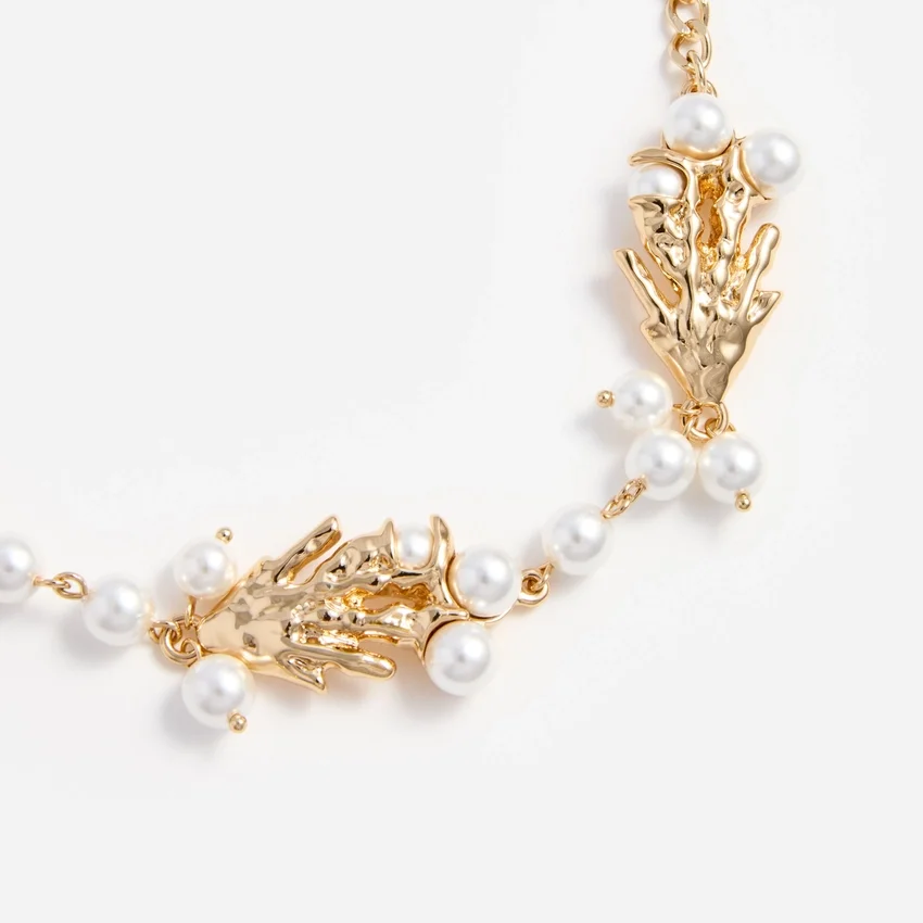 Gold Coral Pearl Bracelet Gold Coral Pearl Bracelet