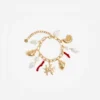 Gold Coral Pearl Charm Bracelet Gold Coral Pearl Charm Bracelet