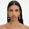 Gold Coral Pearl Earrings