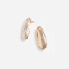 Gold Crystal Bar Earrings
