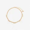 Gold Crystal Bow Necklace