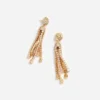 Gold Crystal Cluster Tiered Earrings Gold Crystal Cluster Tiered Earrings