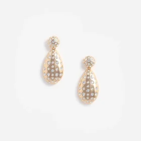 Gold Crystal Drop Earrings