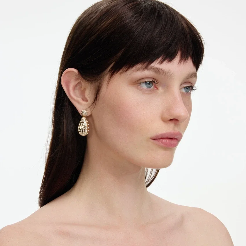 Gold Crystal Drop Earrings Gold Crystal Drop Earrings